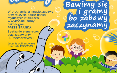 Zdjęcie do Bawimy się i gramy, bo zabawy zaczynamy - spotkanie plenerowe na placu zabaw przy ul. Podchorążych