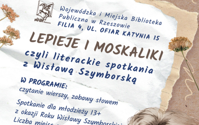 Zdjęcie do &bdquo;Lepieje i moskaliki czyli literackie spotkania z Wisławą Szymborską&rdquo;: spotkanie Młodzieżowego Klubu Czytelniczego