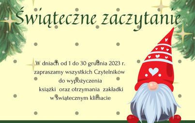 Zdjęcie do Akcja czytelnicza &bdquo;Świąteczne zaczytanie&rdquo;