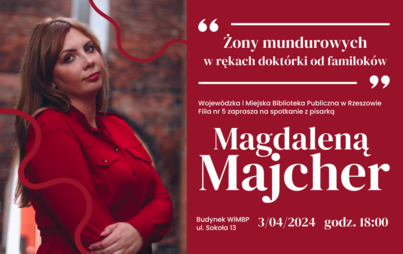 Zdjęcie do Spotkanie z pisarką Magdaleną Majcher