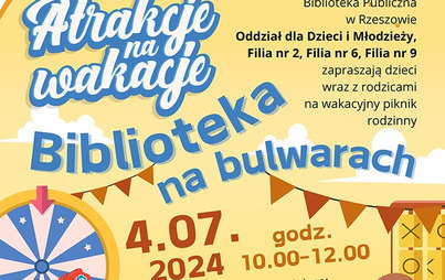 Zdjęcie do &bdquo;Biblioteka na bulwarach&rdquo;: piknik rodzinny