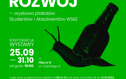 Zdjęcie do &bdquo;Zr&oacute;wnoważony rozw&oacute;j&rdquo;: wystawa plakat&oacute;w student&oacute;w i absolwent&oacute;w WSIiZ 