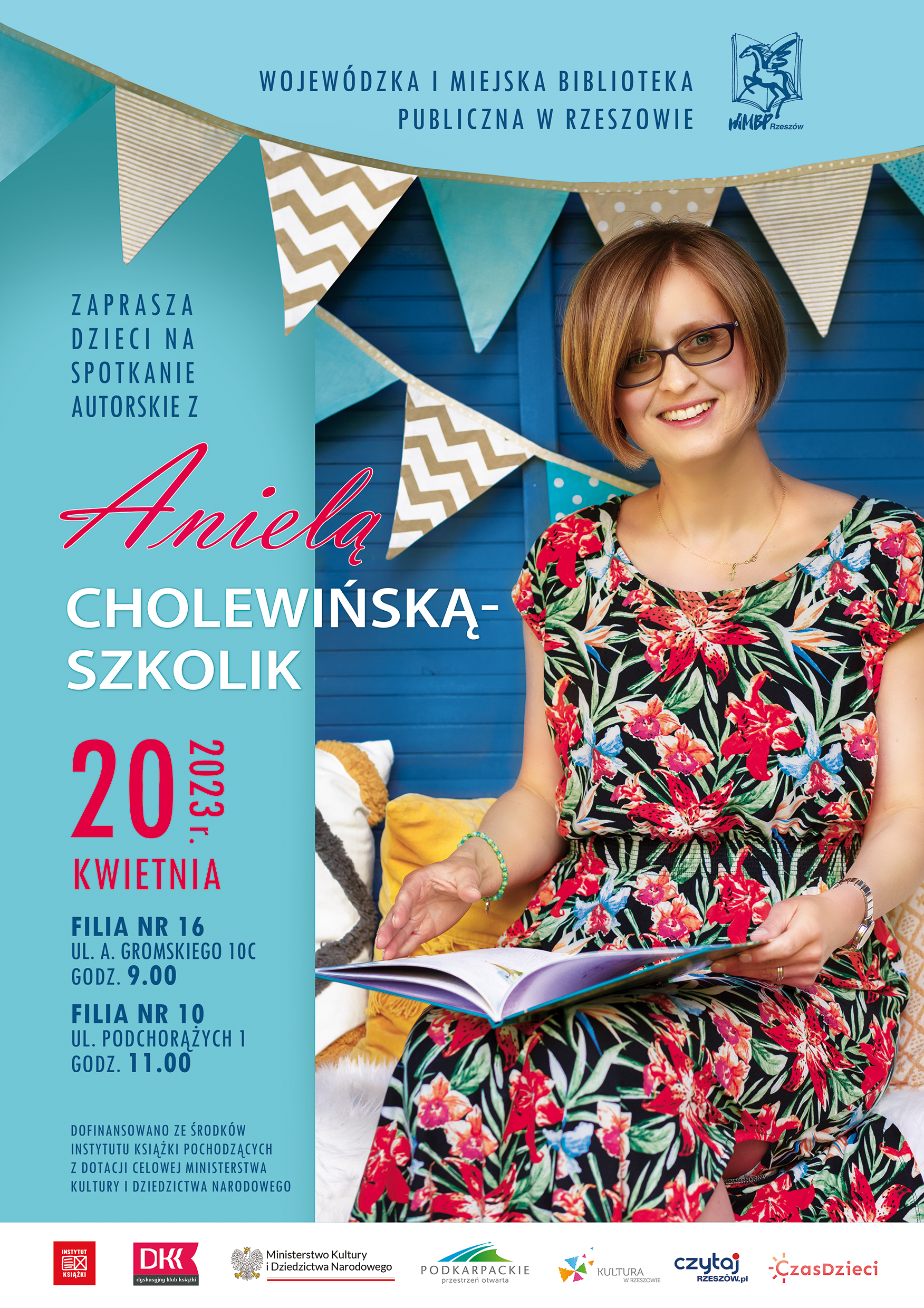 Grafika_promująca_spotkanie_autorskie_dla_dzieci_I_Aniela_Cholewińska-Szkolik