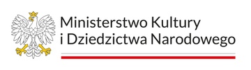 Orzeł w koronie i napis Ministerstwo Kultury i Dziedzictwa Narodowego